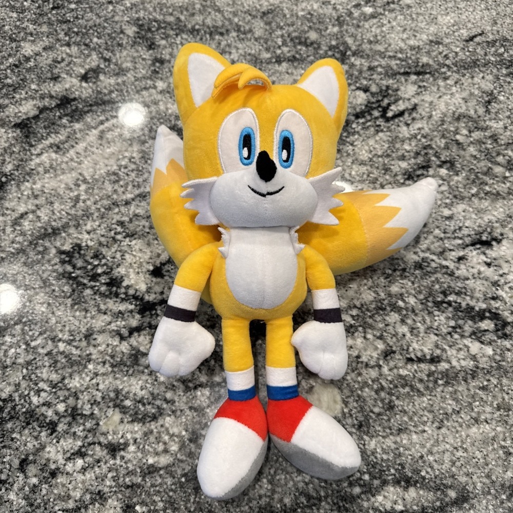 Sonic The Hedgehog Tails Fox Plush Stuffed Animal Toy Yellow Medium Two Tails